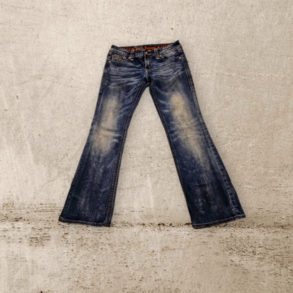 Y2k vintage Rock Revival Alanis Low-rise jeans